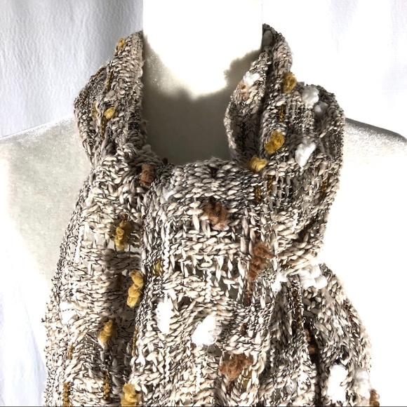 2 Chic Beige Loose Knit Scarf - Picture 2 of 8